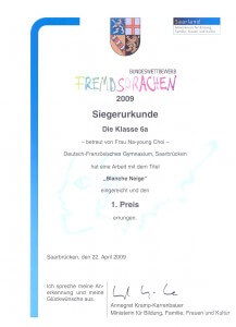 Siegerurkunde für "Blanche Neige" Siegerurkunde 6a