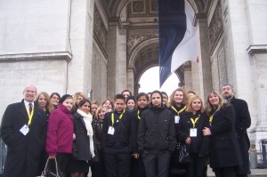 La délégation du LFA à l'Arc de Triomphe