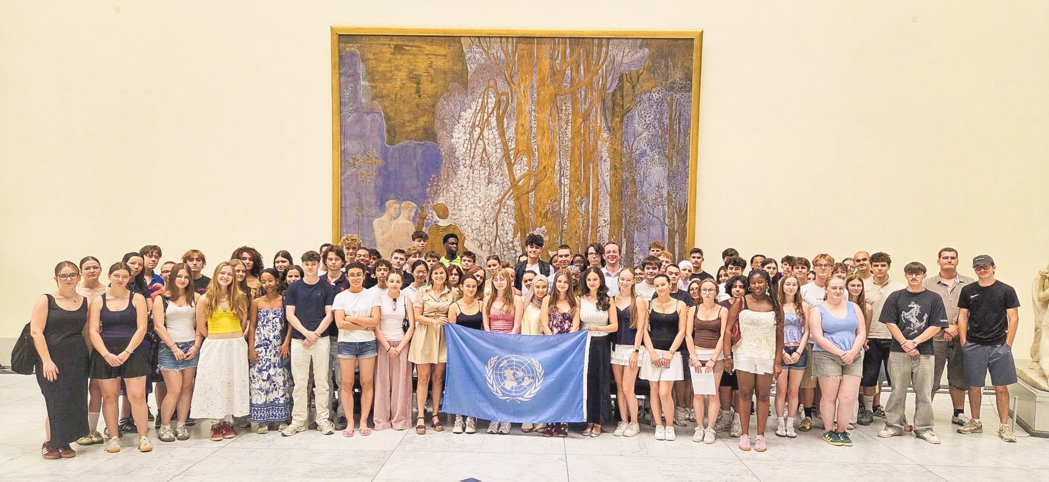 1ère students bravely defying the heatwave in Brussels