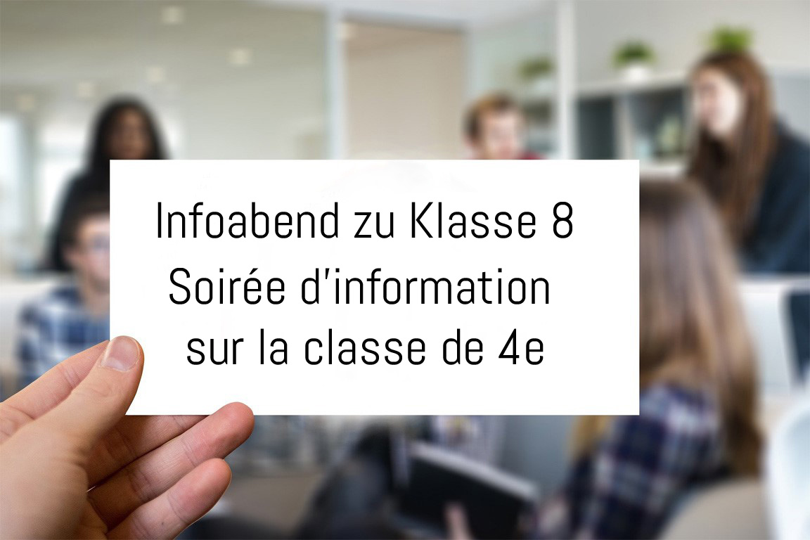 Infoabend zu Klasse 8: Integration & dritte Fremdsprache