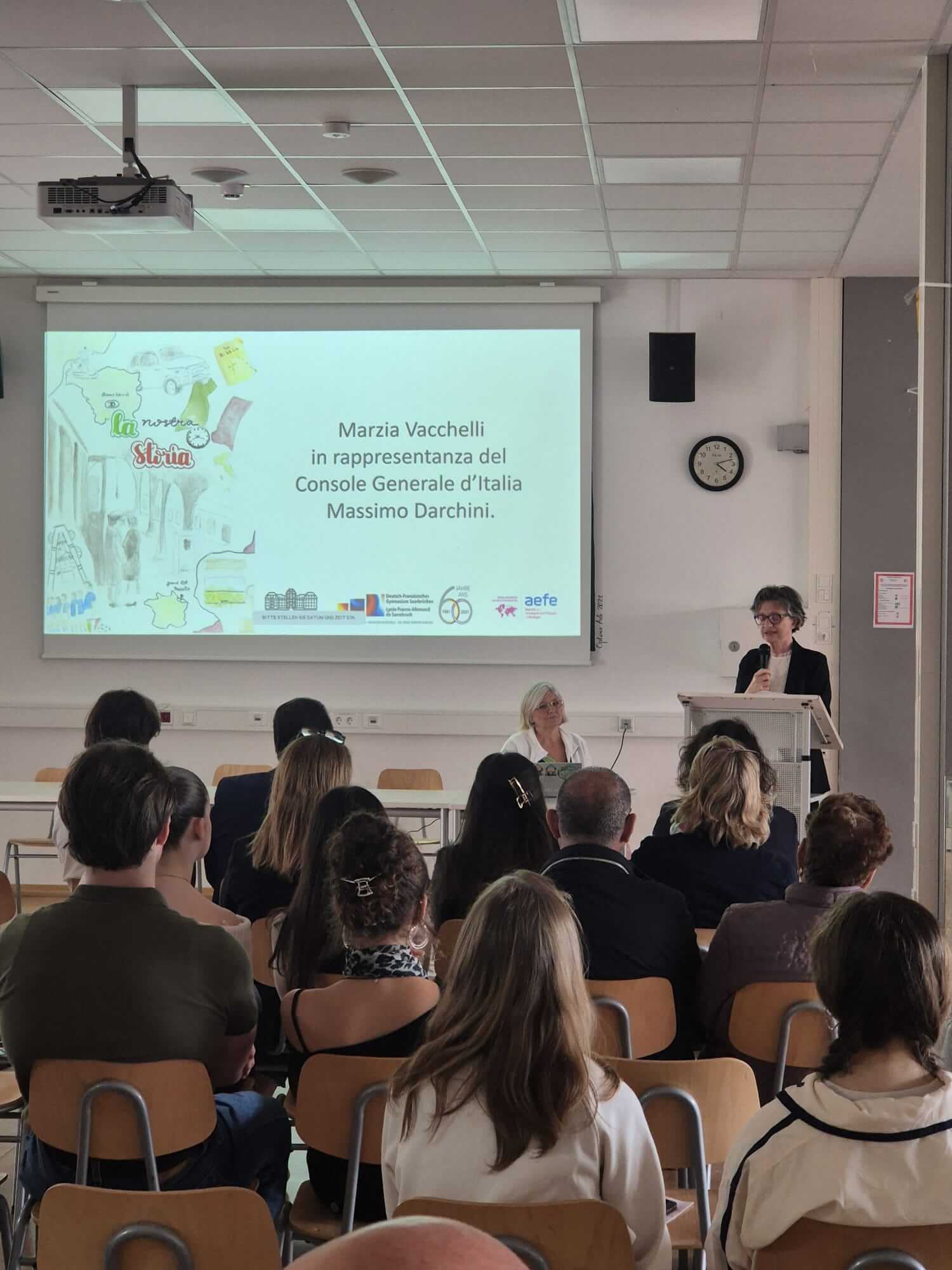 Cérémonie de clôture du projet d'italien « La nostra storia » au LFA