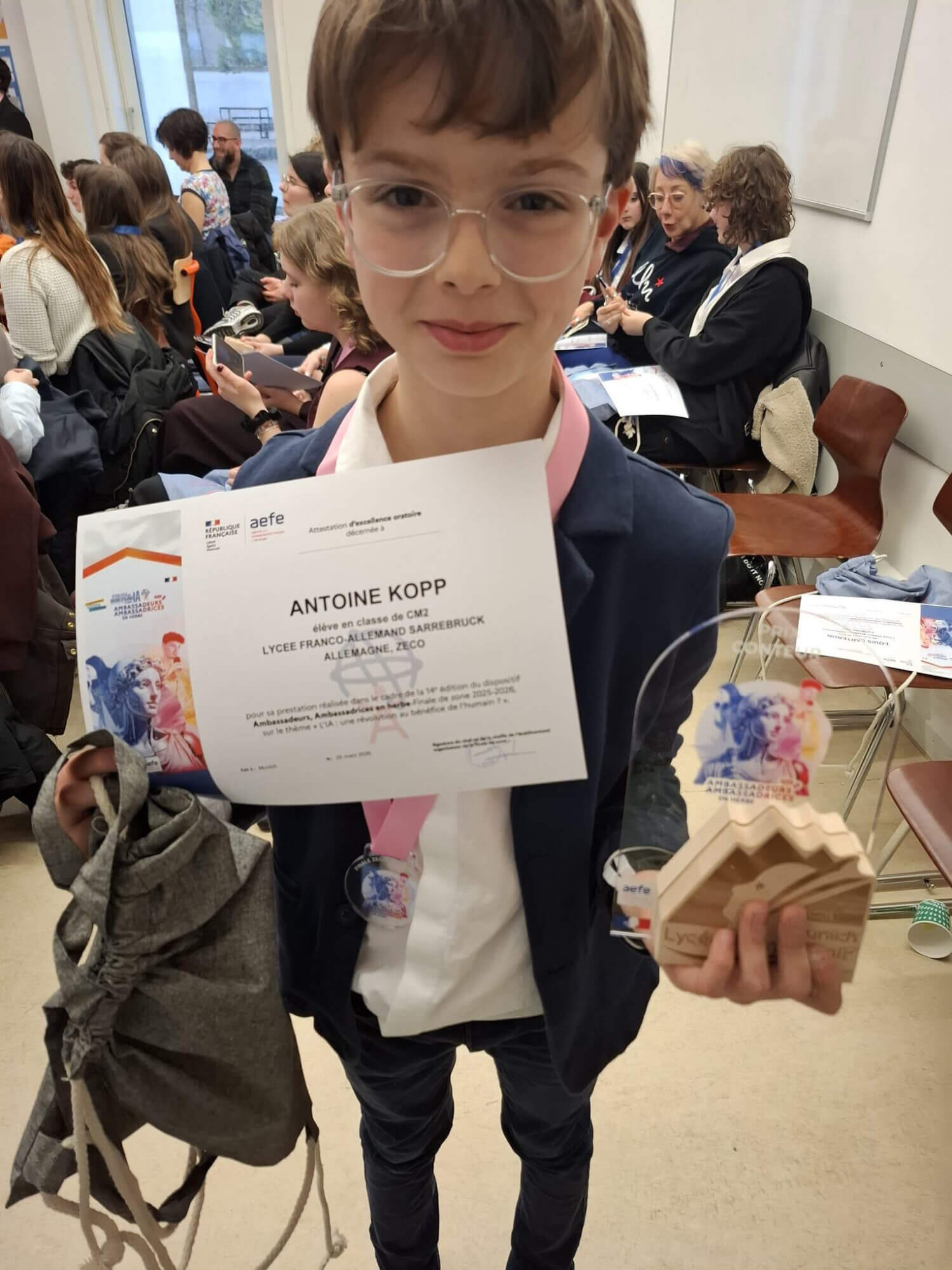 Antoine, distingué pour la qualité de sa prestation!