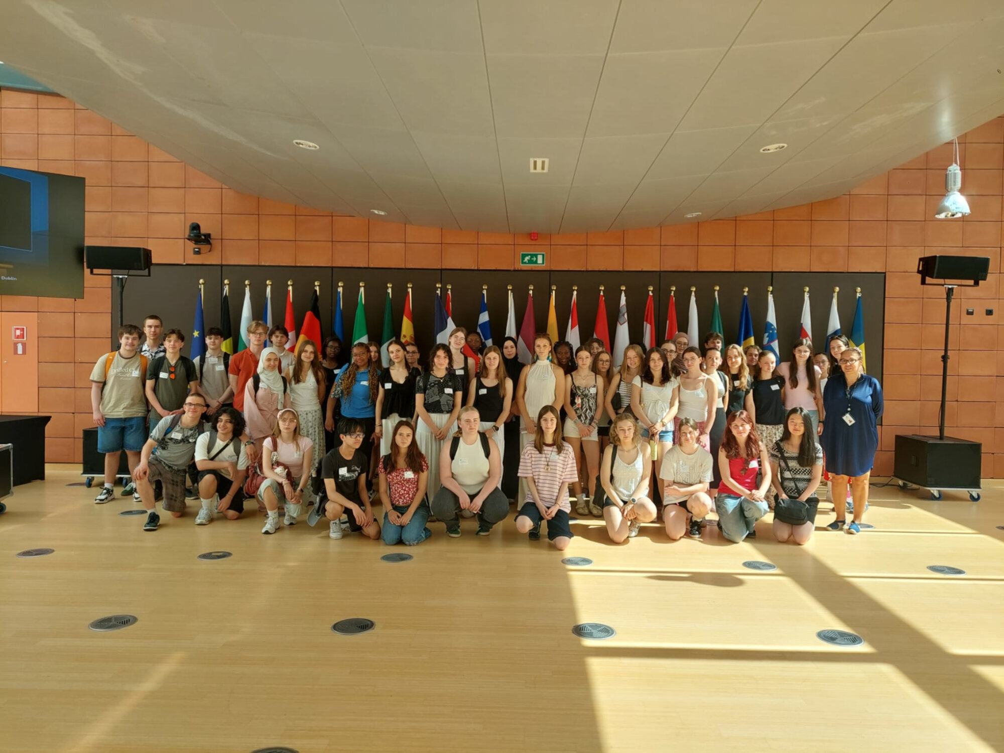 1ère students bravely defying the heatwave in Brussels