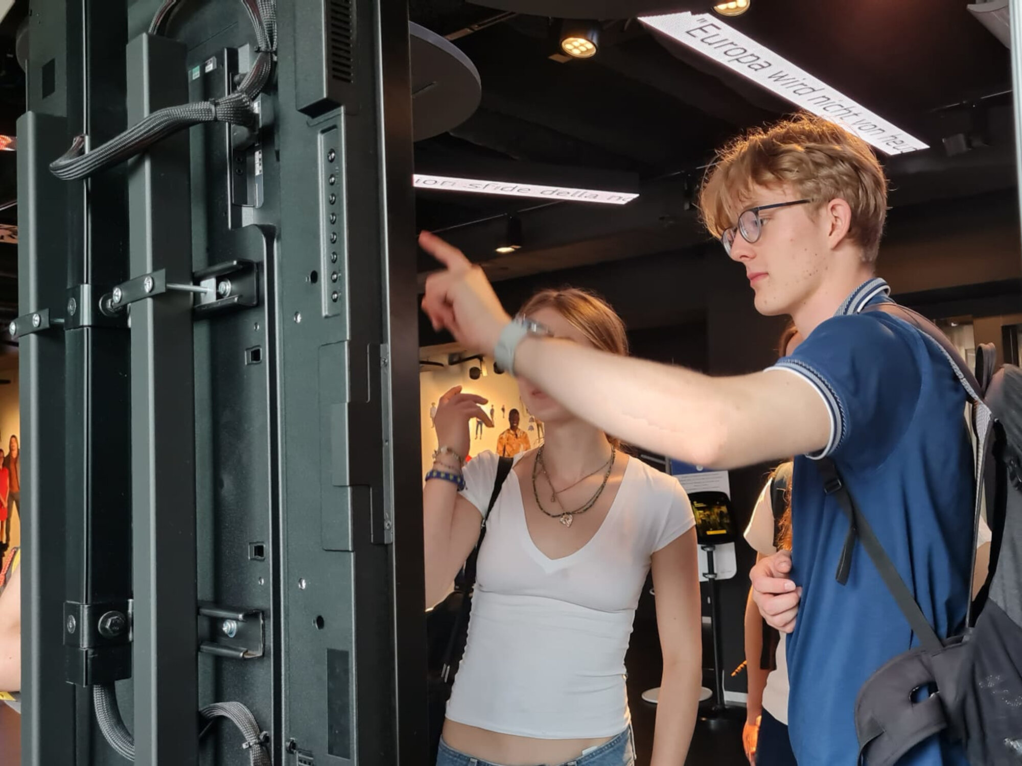 1ère students bravely defying the heatwave in Brussels