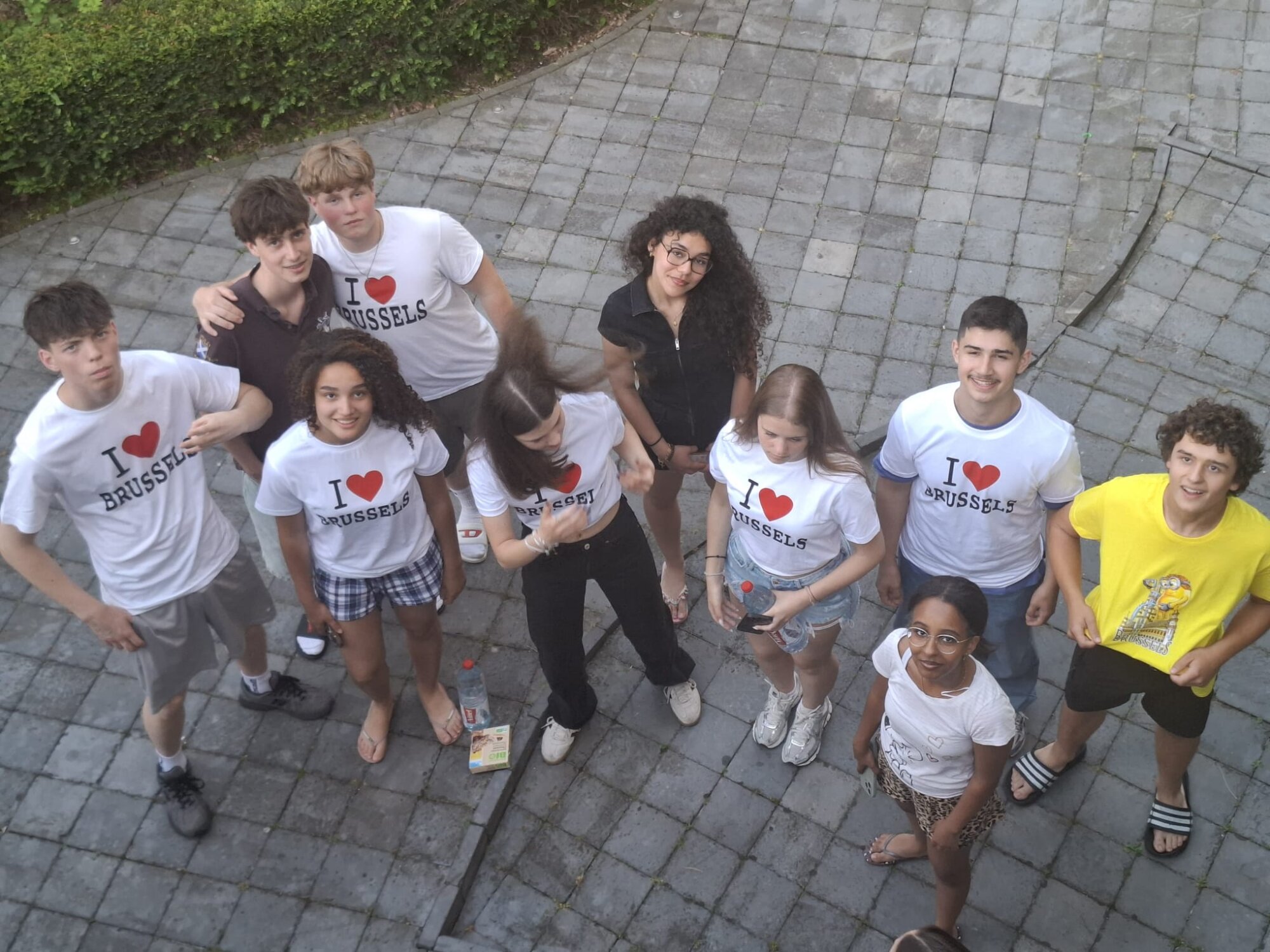1ère students bravely defying the heatwave in Brussels