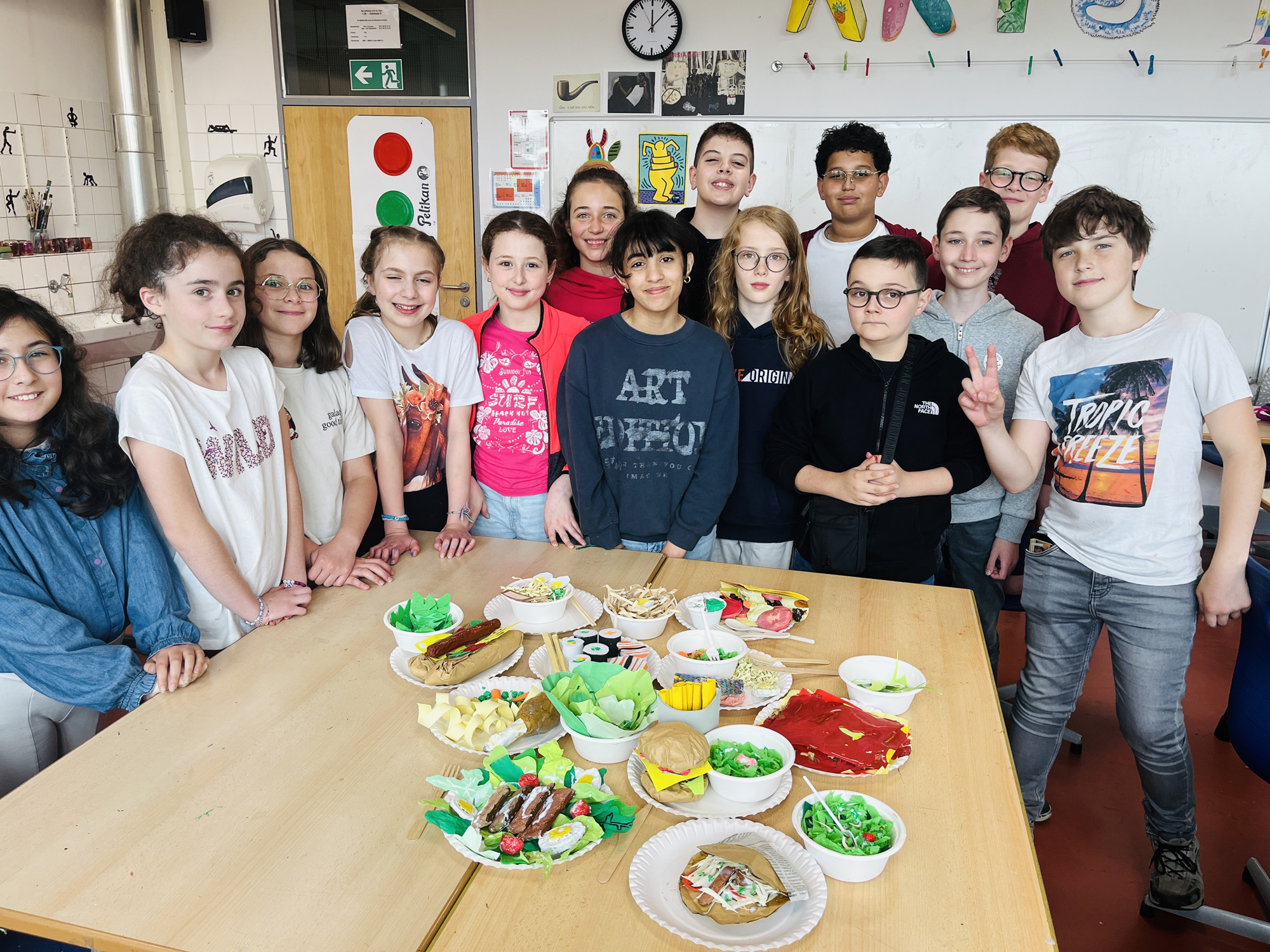 Kunstprojekt zum Thema Ernährung in Klasse 6.3
