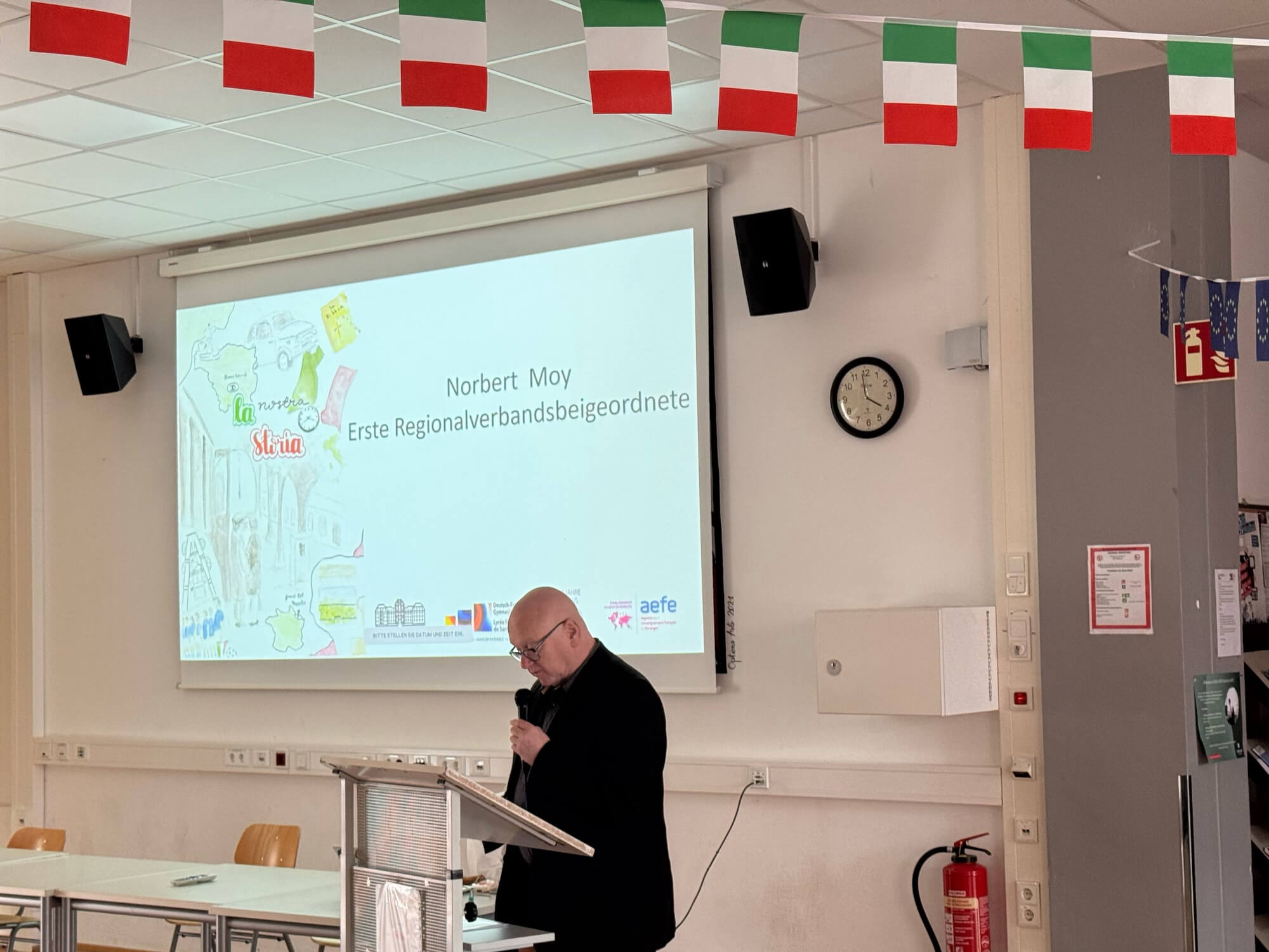 Cérémonie de clôture du projet d'italien « La nostra storia » au LFA